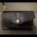 Michael Kors Bags | Michael Kors Clutch Black Snakeskin | Color: Black/Gold | Size: Os