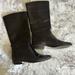Nine West Shoes | 9west Vintage 80s Nine West Boots 8.5 Black Leather Tall Riding Boots Brazil | Color: Black | Size: 8.5