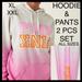 Pink Victoria's Secret Tops | New Victorias Secret Pink Pullover Hoodie & Pants Set Beautiful! | Color: Pink | Size: Various