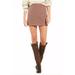 Free People Skirts | Free People Corduroy Miniskirt Skirt In Birchwood | Color: Tan | Size: 2