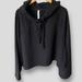 Athleta Tops | Athleta Womens Sweater Black Hoodie Sweatshirt Crop Top Long Sleeve | Color: Black | Size: Xl