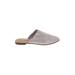 TOMS Mule/Clog: Slip-on Stacked Heel Glamorous Gray Solid Shoes - Women's Size 7 1/2 - Almond Toe