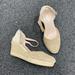 Anthropologie Shoes | Anthro Espadrille Sandals Neutral Beige Tan 38 Euro 7.5 Us | Color: Cream/Tan | Size: 7.5