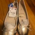 Zara Shoes | New Zara Girls School Ballet Shoes Never Worn! | Color: Gold | Size: 5bb