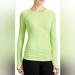 Athleta Tops | Athleta Women's Long Sleeve Green Athletic Activewear Workout Top Ladies Sz Med | Color: Green | Size: M