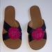 J. Crew Shoes | J Crew Sandals Size 6 Navy Blue And Hot Pink | Color: Blue/Pink | Size: 6