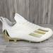 Adidas Shoes | Adidas Adizero 12.0 Football Cleat White Metallic Gold Gx5122 Men's Size 7.5 New | Color: Gold/White | Size: 7.5