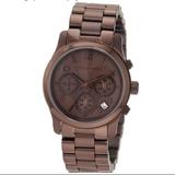 Michael Kors Accessories | Michael Kors Runway Mid-Size Chocolate Chronograph Unisex Watch Mk5492. | Color: Brown | Size: Os