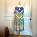 Nine West Dresses | New! Fresh Printed Nine West Sleeveless Midi Dress | Color: Green/Yellow | Size: 12