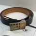 Louis Vuitton Accessories | Authentic Louis Vuitton San Tulle Brown Leather Belt Size 33 With Coa | Color: Brown/Gold | Size: Os