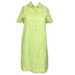 J. Crew Dresses | J. Crew Dress Womens Sz 0 Lime Green Cotton Eyelet Short Sleeve Shirt Pockets | Color: Green | Size: 0