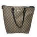 Gucci Bags | Gucci Logo Canvas Leather Tote Gucci Monogram Brown Pvc And Leather Tote | Color: Brown/Cream | Size: Os