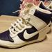 Nike Shoes | Nike Air Force Sky Dunk Wedge 9 Womens | Color: Purple/White | Size: 9