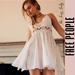 Free People Dresses | Free People Mini Dress Embroidered Cotton Crochet Summer Spring | Color: White | Size: M