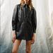 Zara Dresses | New Nwt Zara Black Faux Leather Black Mini Dress Extra Small Small 2969/299 | Color: Black | Size: Various