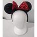 Disney Accessories | Disney Parks Minnie Ears Classic Sequin Headband Bow Black Red | Color: Black | Size: Os