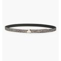 Kate Spade Accessories | Kate Spade Reversible Glitter Belt Nwt Size Large | Color: Black/Silver | Size: Large