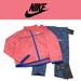 Nike Matching Sets | Nike Girl's 2 Pc Jacket And Pant Set | Color: Blue/Orange | Size: 2tg