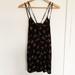 Brandy Melville Dresses | Brandy Melville Floral Double Strap Mini Dress | Color: Black/Red | Size: Os