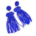 J. Crew Jewelry | J. Crew Tassel Beaded Blue Earrings | Color: Blue | Size: Os