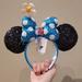 Disney Accessories | Disney Parks Polka Dot Daisy Blue Bow Ears | Color: Black/Blue | Size: Os