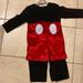 Disney Costumes | Mickey Mouse Toddler Costume Fits Up To Size 2t | Color: Black/Red | Size: 12-18 Months