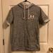 Under Armour Shirts | Never Worn! Men’s Small Under Armour Short-Sleeved Hoodie - Gray/White | Color: Gray/White | Size: S