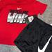 Nike Matching Sets | Nike Boys Toddler 2t Black Dri Fit Shorts Red Top | Color: Black/Red | Size: 2tg