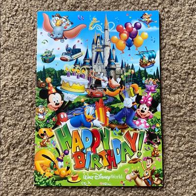 Disney Other | Disney World Birthday Card | Color: Black | Size: Os