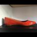 J. Crew Shoes | Nib Jcrew Viv Patent Flats In Color Poppy, Size 6 | Color: Orange/Red | Size: 6