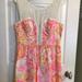 Lilly Pulitzer Dresses | Floral Lilly Pulitzer Dress Size 6 | Color: Gray/Tan | Size: 6