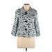Vertigo Paris Blazer Jacket: Teal Leopard Print Jackets & Outerwear - Women's Size Large