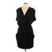 RACHEL Rachel Roy Casual Dress - Popover: Black Solid Dresses - Women's Size Large