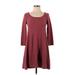 American Eagle Outfitters Casual Dress - Sweater Dress: Burgundy Marled Dresses - Women's Size X-Small