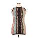 Missoni For Target Casual Dress - Mini Crew Neck Sleeveless: Brown Print Dresses - Women's Size X-Large