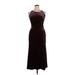 Dorin Frankfurt Casual Dress - Party Crew Neck Sleeveless: Burgundy Solid Dresses - Women's Size 6