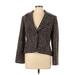 Ann Taylor LOFT Blazer Jacket: Brown Houndstooth Jackets & Outerwear - Women's Size 10