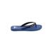 Quiksilver Flip Flops: Blue Solid Shoes - Kids Boy's Size 4