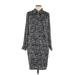 Jones New York Collection Casual Dress: Black Houndstooth Dresses - Women's Size 12