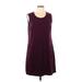 32 Degrees Casual Dress - Shift: Burgundy Solid Dresses - Women's Size Large