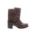 FRYE Boots: Brown Print Shoes - Women's Size 7 1/2 - Round Toe