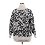 Ann Taylor LOFT Turtleneck Sweater: Silver Print Tops - Women's Size 14 Plus