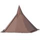 Tents Outdoor Tents Teepee with Stove Hole Waterproof Family Pyramid Tent Camping Backpacking Hiking Mountaineering Heated Shelter (Brown 340X240CM)