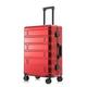 Suitcase All-metal Aluminum-magnesium Alloy Suitcase With Universal Wheels Fashion Trolley Case Password Suitcase Simple Suitcase Travel Luggage with Wheels ( Color : Red , Taille unique : 20inch )