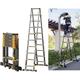 Lightweight Telescoping Ladder, for Garage Attic Roof Other Minor Repairs Ladder Aluminum Extension Ladder Load 330Lb Stepladder (Color : Black, Size : 2.7+2.7m) surprise gift