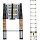 MCZY Telescoping Ladder, for Home Roof Outdoor Activities Single Sided Ladder Aluminum Extension Ladders Portable Ladders Stepladder (Color : Silver, Size : 5.0m) surprise gift