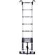 MCZY Aluminum Telescoping Ladder, Home Roof Indoor Outdoor Use Multi-Purpose Extension Ladder with Detachable Hook Ladders Stepladder (Color : Silver, Size : 3.5m) surprise gift