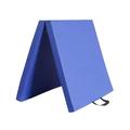 5cm Thick Folding Gymnastics Exercise Mat,Oxford Cloth Foldable Yoga Mat,Tumbling Mats Wrestling Mat,Two Fold Folding Exercise Mat with Carrying Handles (Color : Blue, Size : 200x100x5cm)