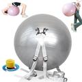 Somersault Ball,Somersault Auxiliary Ball,Children Adults Adjustable Straps Anti Slip Stretch Training Fitness Ball,Portable Yoga Ball Flip Assist Ball with Detachable Shoulder Strap (Color : Grey,