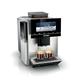 Siemens EQ900 plus fully automatic coffee machine, cartridge 1 x cleaning/descaling, HomeConnect, electric grinding setting, baristaMode, milk container 0.7 l, stainless steel